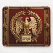 Gold Roman Kaiseradler über Rot Nr. 4 Mousepad (Vorne)