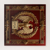 Gold Roman Kaiseradler über Rot Nr. 4 Puzzle (Horizontal)