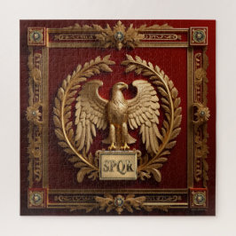 Gold Roman Kaiseradler über Rot Nr. 4 Puzzle