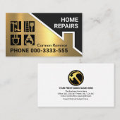 Gold Roof Handyman's Window Pane Visitenkarte (Vorne/Hinten)
