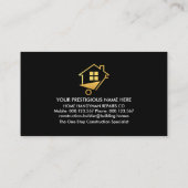 Gold Roof Ladder Gebäude Tools Tree Visitenkarte (Rückseite)