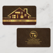 Gold Rooftop Gebäude Gold Brush Visitenkarte (Vorne/Hinten)