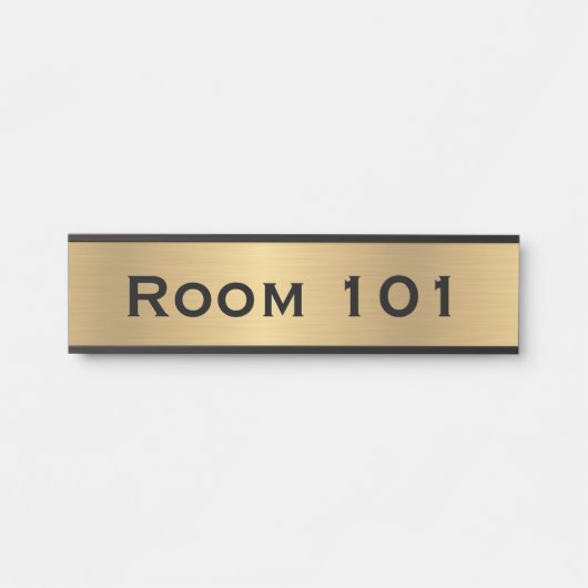 Gold Room Number Door Sign Hotel Office Gebäude Türschild (Vorderseite )