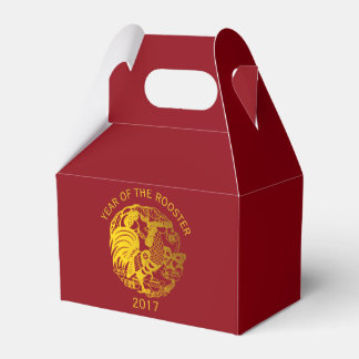Gold Rooster Chinesisch Custom Year Firmenfavorit  Geschenkschachtel