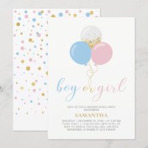 Gold, Rosa, Blau | Gender Reveal Baby Shower
