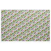 Gold/Rosa Blume/grüne Blätter/Folkblume Stoff (Fat Quarter (45,7 x 55,9 cm))