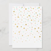 Gold, Rosa, Minzballons | Oh Baby Shooter Einladung (Rückseite)