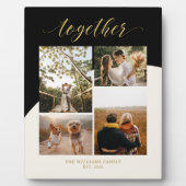 Gold, Rosa und Schwarz | Zusammengefasst FotoColla Fotoplatte (Vorderseite)