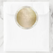 Gold Rose 2 Marmorrunde Runder Aufkleber (Tasche)