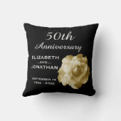 Gold-Rose A01G zum 50. Jahrestag Kissen (Rückseite)
