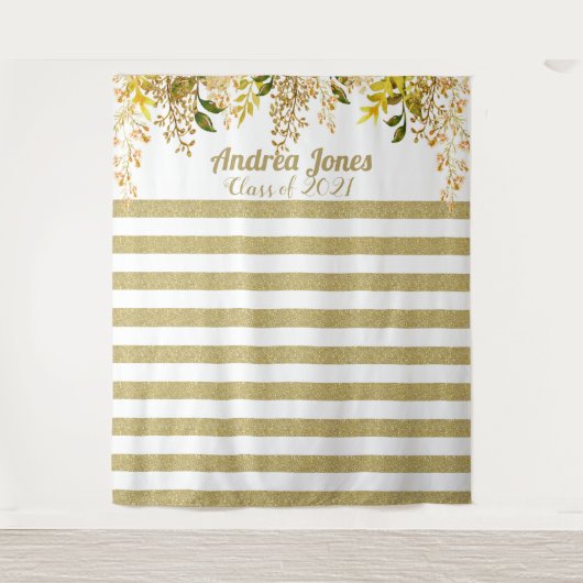 Gold Rose Abschluss Tapestry Wandteppich (Vorderseite)