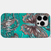 Gold Rose Aquamarin Butterfly Personalisierter Nam Case-Mate iPhone Hülle (Rückseite (Horizontal))