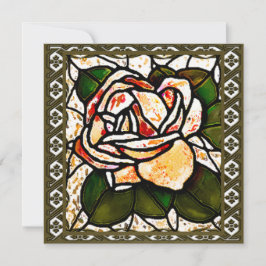 Gold Rose Art Deco Gilded Card Feiertagskarte