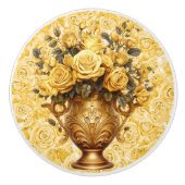 Gold-Rose auf Rose Keramik Zeichn Pull Keramikknauf (Vorderseite)