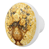 Gold-Rose auf Rose Keramik Zeichn Pull Keramikknauf (Rechts)