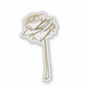 Gold-Rose-Blume Aufkleber (Vorderseite)