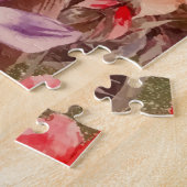 Gold Rose Blütenblume Himbeere Rosa Wasserfarbe Puzzle (Seite)