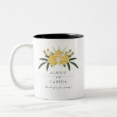 Gold Rose & Botanische Blätter Tasse (Links)