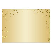 Gold Rose Confetti Table Platzkarte Tischnummer (Rückseite)