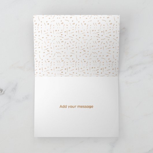 Gold Rose "Danke, dass du uns geheiratet hast! Dankeskarte (Innenseite)