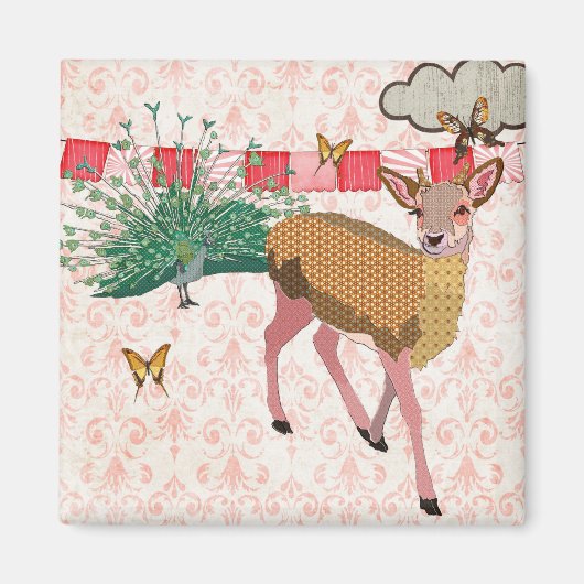 Gold Rose Deh & Peacock Pink Magnet (Vorne)