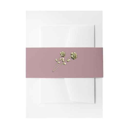 Gold-Rose Einladungsbanderole (Vorderseite Beispiel)