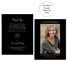 Gold Rose Elegantes Foto Orthodoxe Gedenkstätte Dankeskarte