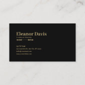 Gold Rose Floral and Midnight Mountain Scene Visitenkarte (Rückseite)