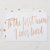 Gold Rose "Für den ersten Mann, den ich je geliebt Einladung (Vorne/Hinten)