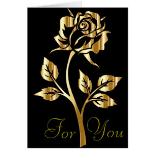 Gold-Rose für Ihre Karte