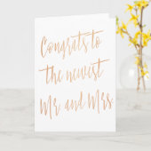 Gold-Rose "Glückwunsch zu den Nachrichten Mr. and  Karte (Gelbe Blume)