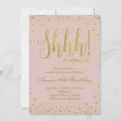 Gold & Rose Gold Geburtstagsparty Einladung (Vorderseite)