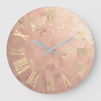 Gold Rose Gold Kupfer grungy römische Zahlen