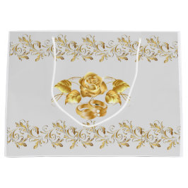 Gold Rose Hochzeit große Geschenktasche Geschenktüte