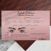 Gold Rose Lash Client Record Script Kalligrafie