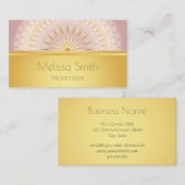 Gold Rose Mandala Muster Visitenkarte (Vorne/Hinten)