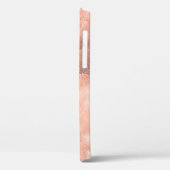 Gold-Rose-Marmor - elegantes Monogramm Case-Mate iPhone Hülle (Rückseite / Links)