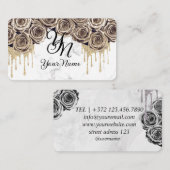 Gold Rose Marmor Ursprünglich Visitenkarte (Vorne/Hinten)