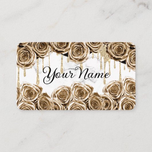 Gold-Rose-Marmor Visitenkarte (Vorderseite)