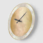 Gold Rose marmoriert Große Wanduhr (Winkel)