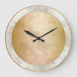 Gold Rose marmoriert Große Wanduhr