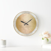 Gold Rose marmoriert Große Wanduhr (Zuhause)