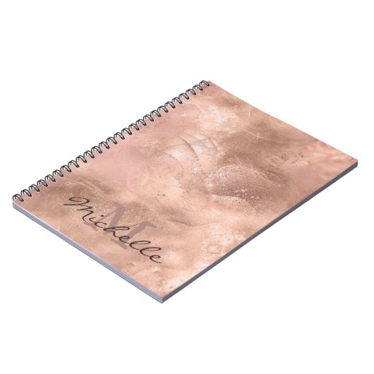 Gold Rose Metallic Texture - elegant Notizblock (Linke Seite)