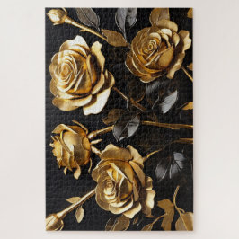 Gold Rose Moderne Akryline Puzzle