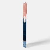 Gold Rose Navy Blue Trendy Abstrakt Case-Mate iPhone Hülle (Rückseite / Rechts)