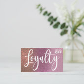 Gold Rose Pink Triple Glitzer Ombre Typografie Treuekarte (Stehend Vorderseite)