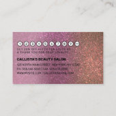 Gold Rose Pink Triple Glitzer Ombre Typografie Treuekarte (Rückseite)