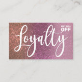 Gold Rose Pink Triple Glitzer Ombre Typografie Treuekarte (Vorderseite)