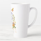 Gold Rose Ribbon 40th Birthday Milchtasse (Rechts)