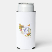 Gold Rose Ribbon Geburtstag Cooler Selters Dosenkühler (Seltzer Rückseite)